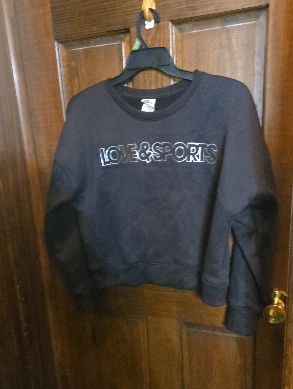LOVE & SPORTS Black Crewneck Sweatshirt